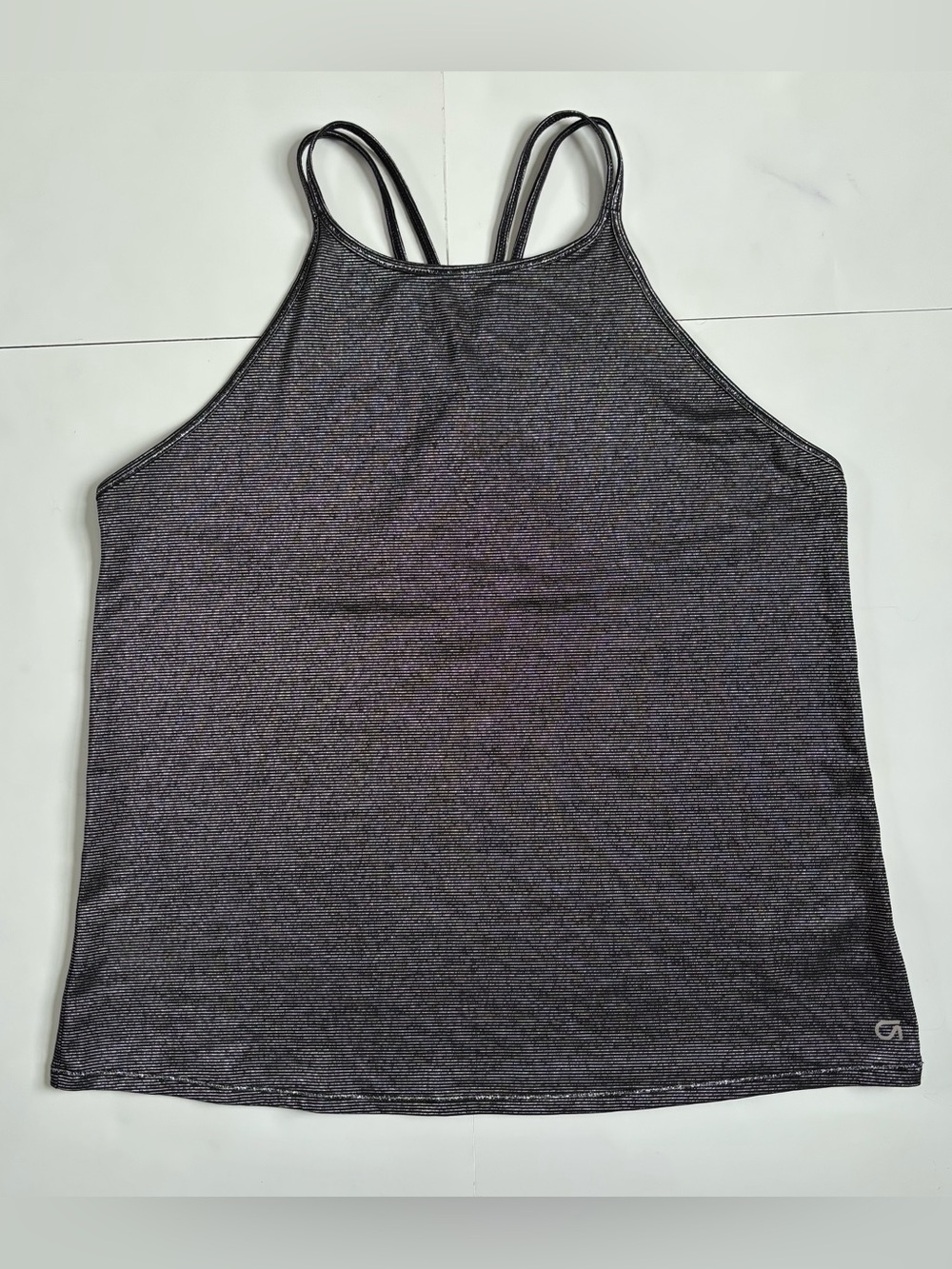 GAP Charcoal Metallic High-Neck Double-Strap Tank